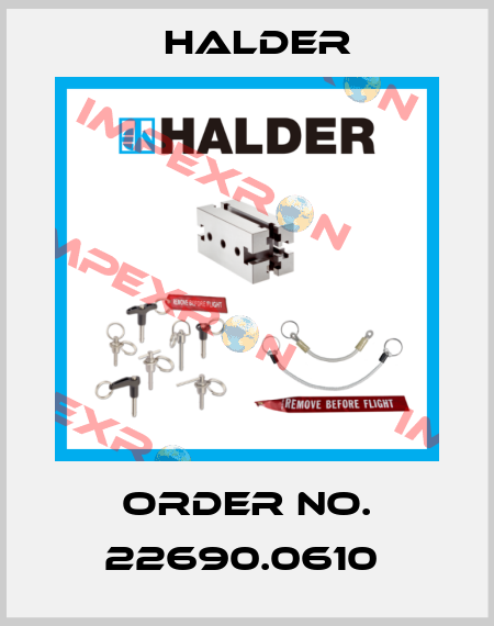 Order No. 22690.0610  Halder