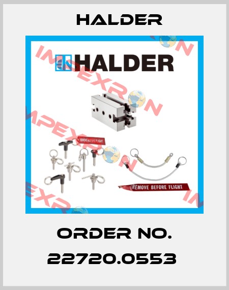 Order No. 22720.0553  Halder
