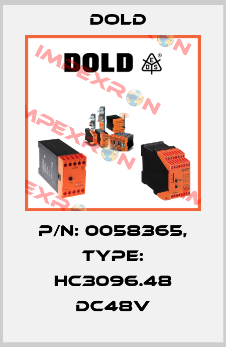 p/n: 0058365, Type: HC3096.48 DC48V Dold