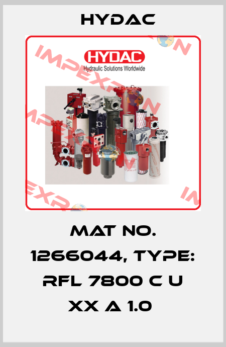 Mat No. 1266044, Type: RFL 7800 C U XX A 1.0  Hydac