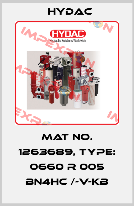 Mat No. 1263689, Type: 0660 R 005 BN4HC /-V-KB Hydac