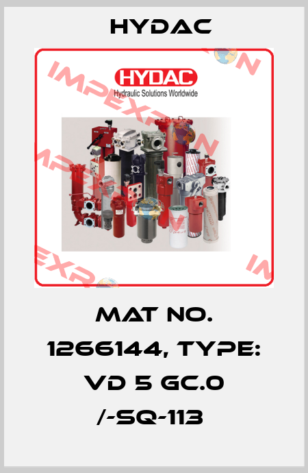 Mat No. 1266144, Type: VD 5 GC.0 /-SQ-113  Hydac