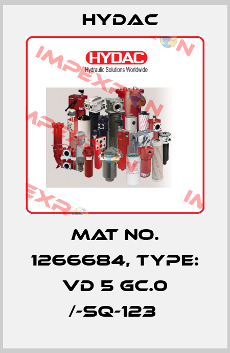 Mat No. 1266684, Type: VD 5 GC.0 /-SQ-123  Hydac