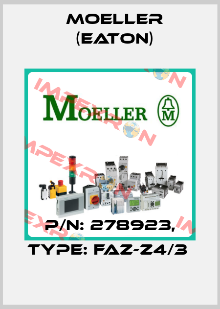P/N: 278923, Type: FAZ-Z4/3  Moeller (Eaton)
