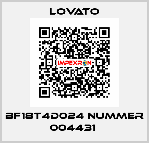 BF18T4D024 NUMMER 004431  Lovato