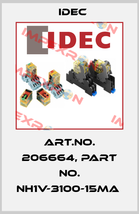 Art.No. 206664, Part No. NH1V-3100-15MA  Idec