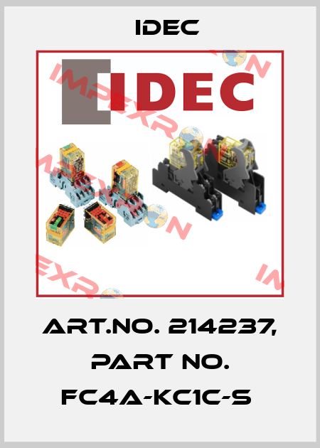 Art.No. 214237, Part No. FC4A-KC1C-S  Idec