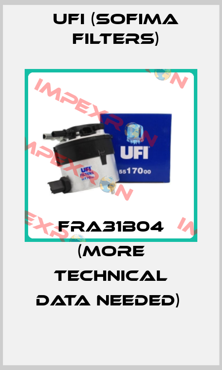 FRA31B04 (MORE TECHNICAL DATA NEEDED)  Ufi (SOFIMA FILTERS)