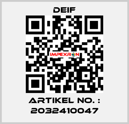 Artikel no. : 2032410047 Deif