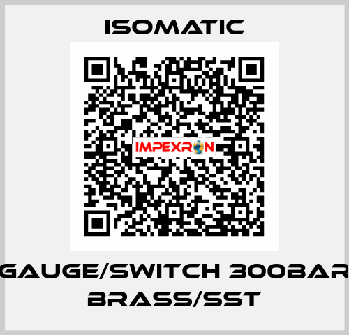 Gauge/switch 300bar Brass/SST Isomatic
