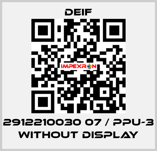 2912210030 07 / PPU-3 without display Deif