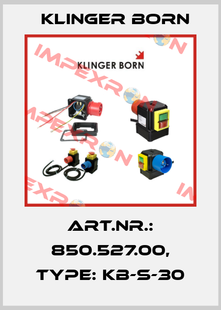 Art.Nr.: 850.527.00, Type: KB-S-30 Klinger Born