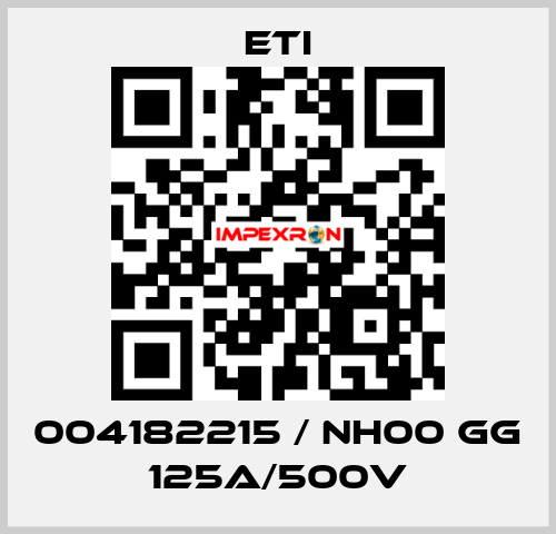 004182215 / NH00 gG 125A/500V Eti