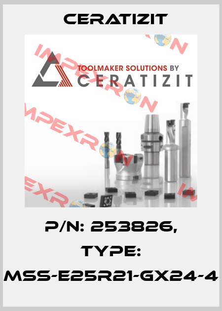 P/N: 253826, Type: MSS-E25R21-GX24-4 Ceratizit