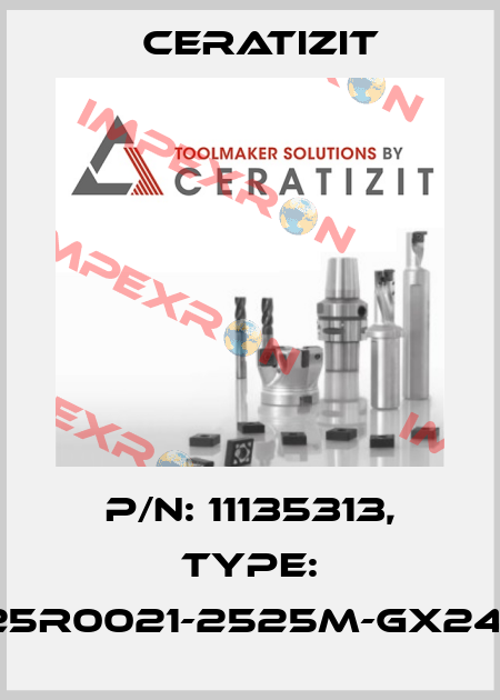P/N: 11135313, Type: E25R0021-2525M-GX24-3 Ceratizit