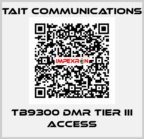 TB9300 DMR TIER III Access Tait communications