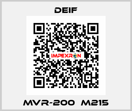 MVR-200  M215 Deif