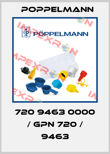 720 9463 0000 / GPN 720 / 9463 Poppelmann