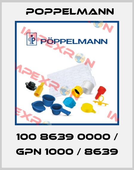 100 8639 0000 / GPN 1000 / 8639 Poppelmann