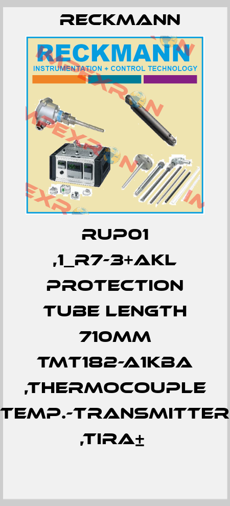 RUP01 ,1_R7-3+AKL PROTECTION TUBE LENGTH 710MM TMT182-A1KBA ,THERMOCOUPLE TEMP.-TRANSMITTER  ,TIRA±  Reckmann