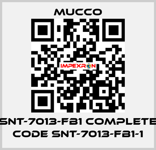 SNT-7013-FB1 complete code SNT-7013-FB1-1 mucco