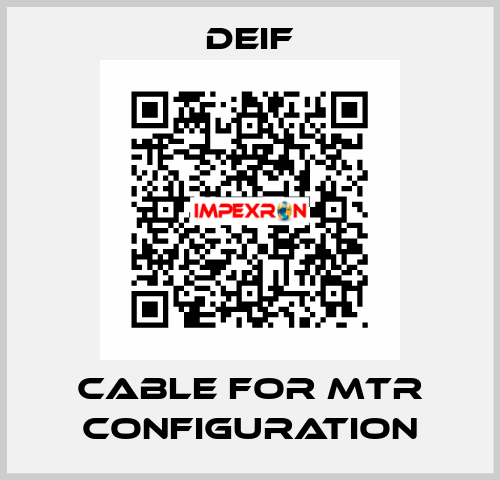 Cable for MTR configuration Deif