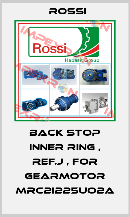 BACK STOP INNER RING , REF.J , FOR GEARMOTOR MRC2I225UO2A Rossi