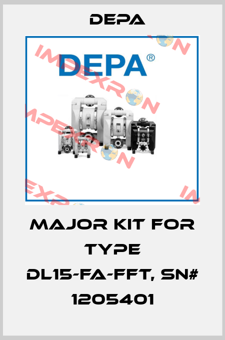 Major kit for Type DL15-FA-FFT, SN# 1205401 Depa