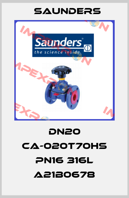 DN20 CA-020T70HS PN16 316L A21B0678 Saunders