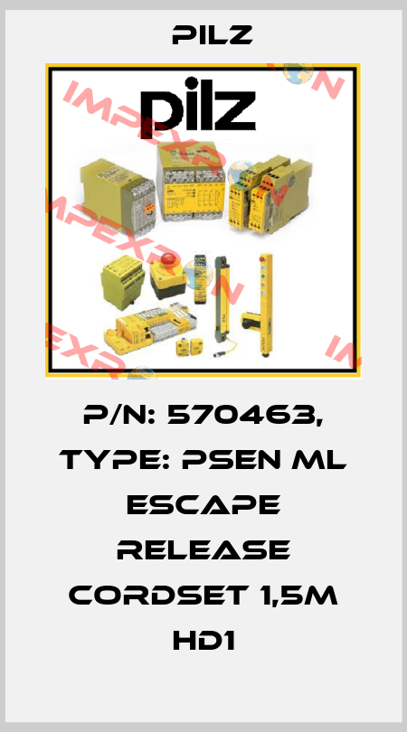 p/n: 570463, Type: PSEN ml escape release cordset 1,5m hd1 Pilz