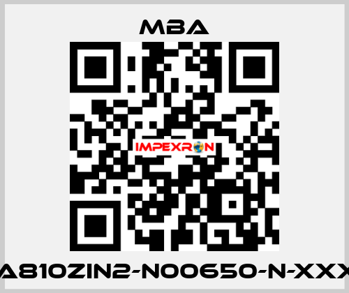 MBA810ZIN2-N00650-N-XXXXX MBA