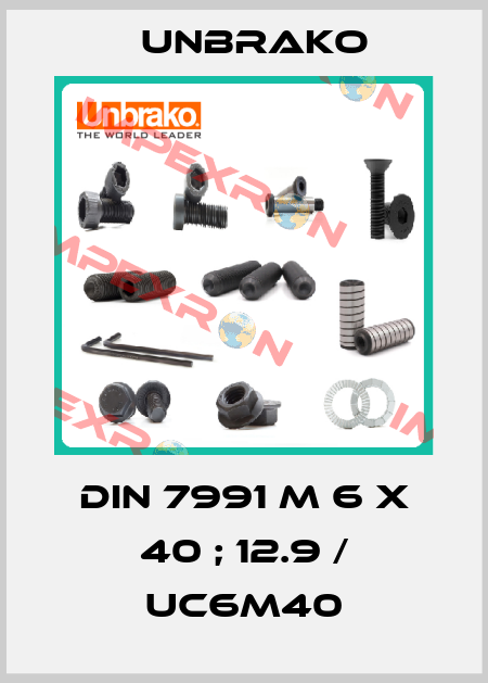 DIN 7991 M 6 x 40 ; 12.9 / UC6M40 Unbrako