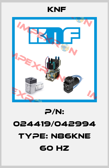p/n: 024419/042994 type: N86KNE 60 Hz KNF