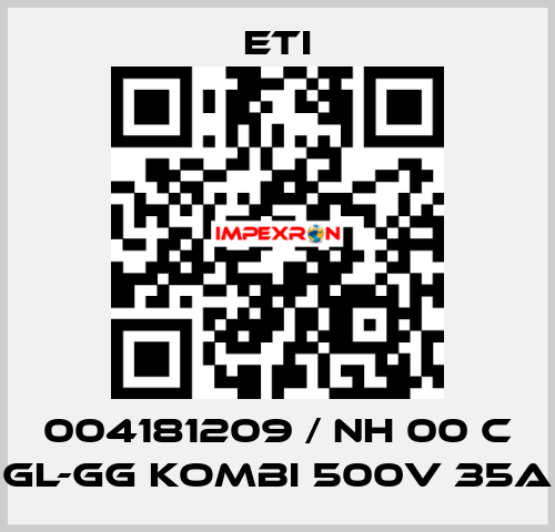 004181209 / NH 00 C gL-gG KOMBI 500V 35A Eti