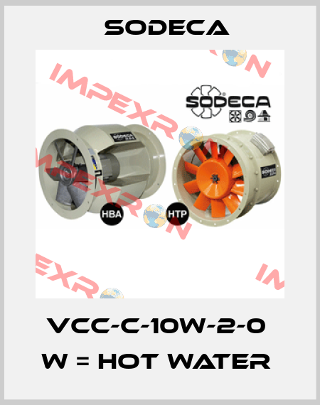 VCC-C-10W-2-0  W = HOT WATER  Sodeca