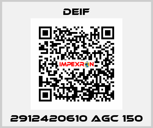 2912420610 AGC 150 Deif