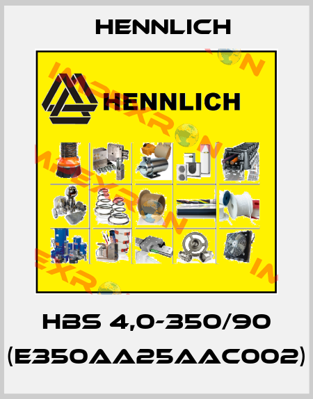 HBS 4,0-350/90 (E350AA25AAC002) Hennlich