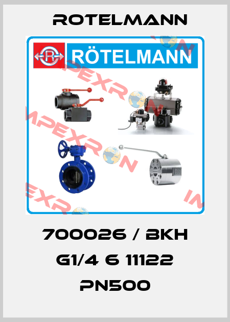 700026 / BKH G1/4 6 11122 PN500 Rotelmann