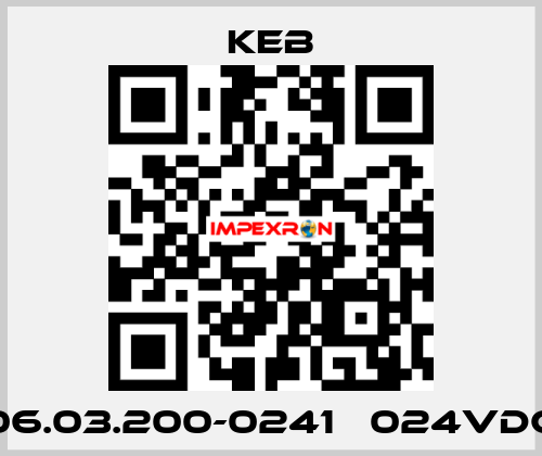 06.03.200-0241   024VDC KEB