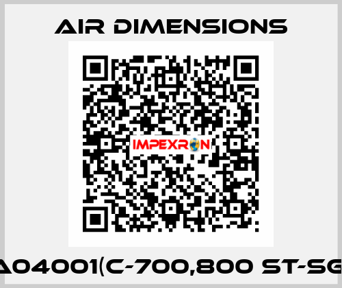 A04001(C-700,800 ST-SG) Air Dimensions