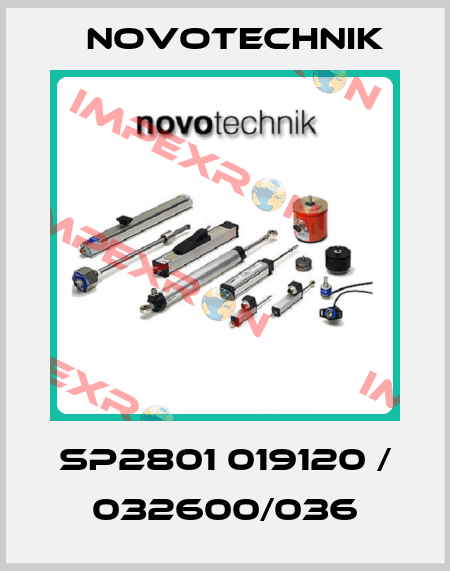 SP2801 019120 / 032600/036 Novotechnik
