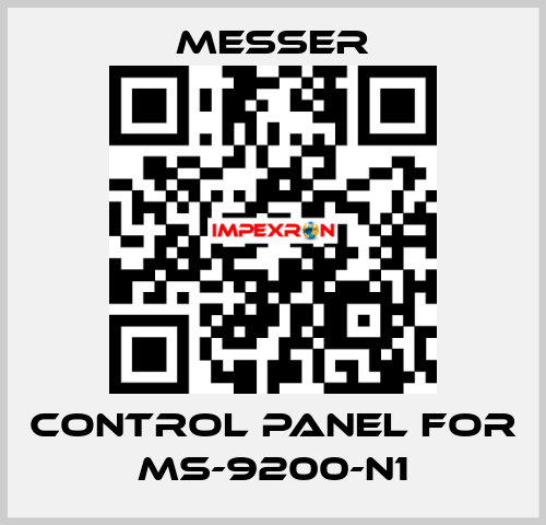 control Panel for Ms-9200-N1 Messer