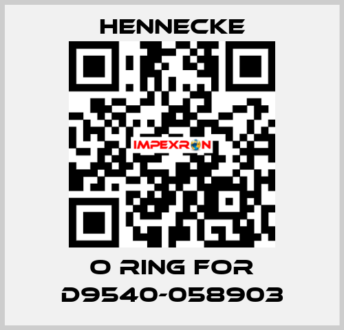 O Ring for D9540-058903 Hennecke