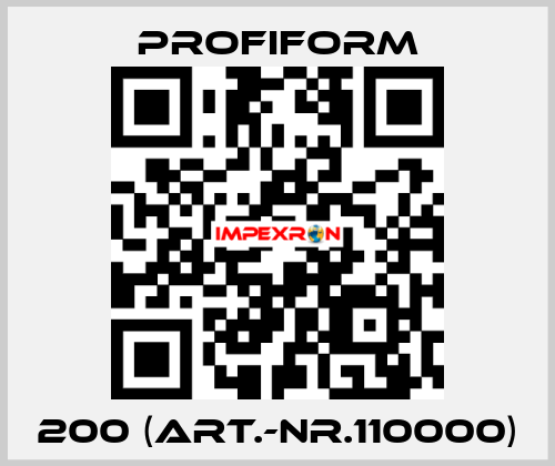 200 (Art.-Nr.110000) Profiform