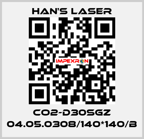 CO2-D30SGZ 04.05.0308/140*140/B Han's Laser