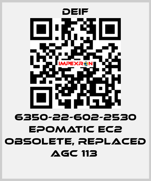 6350-22-602-2530 EPOMATIC EC2 OBSOLETE, REPLACED AGC 113  Deif