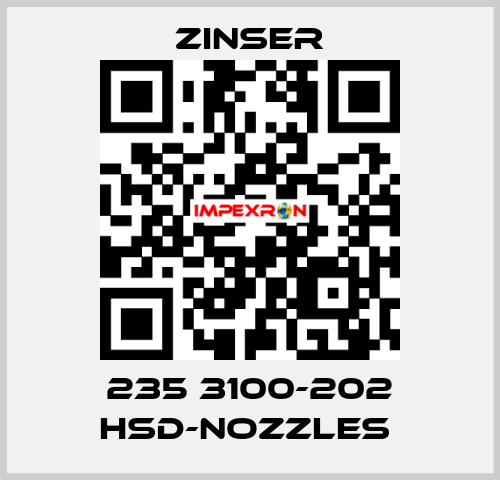 235 3100-202 HSD-nozzles  Zinser