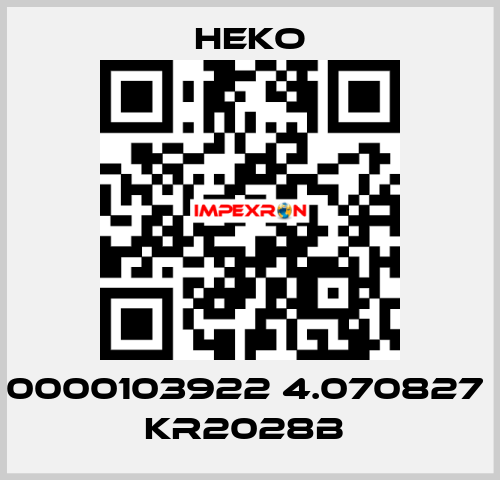 0000103922 4.070827  KR2028B  HEKO