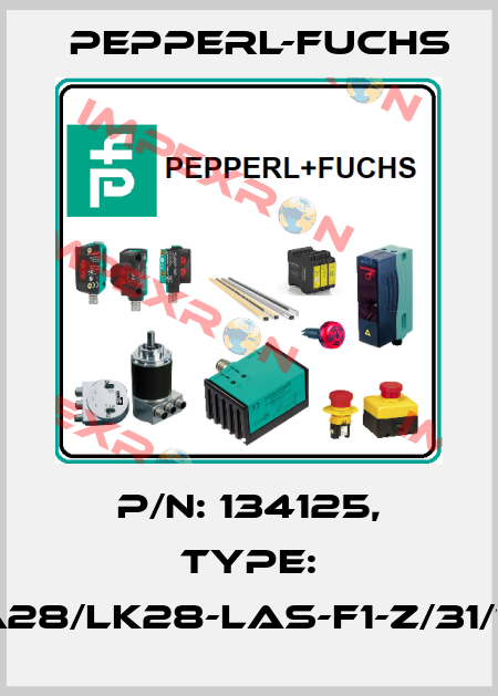 P/N: 134125, Type: LA28/LK28-LAS-F1-Z/31/116 Pepperl-Fuchs