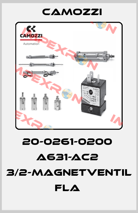 20-0261-0200  A631-AC2  3/2-MAGNETVENTIL FLA  Camozzi